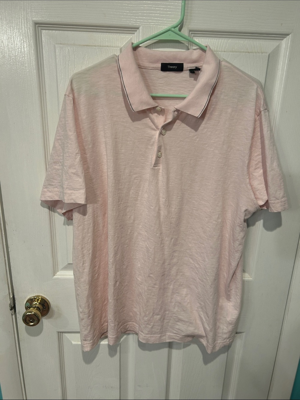 Theory Men’s Pale Pink Polo Shirt